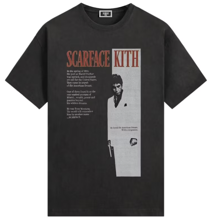 Kith x Scarface Film Poster Vintage Tee Black
