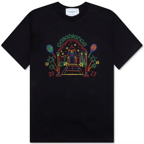Casablanca Rainbow Crayon Temple Black Tee