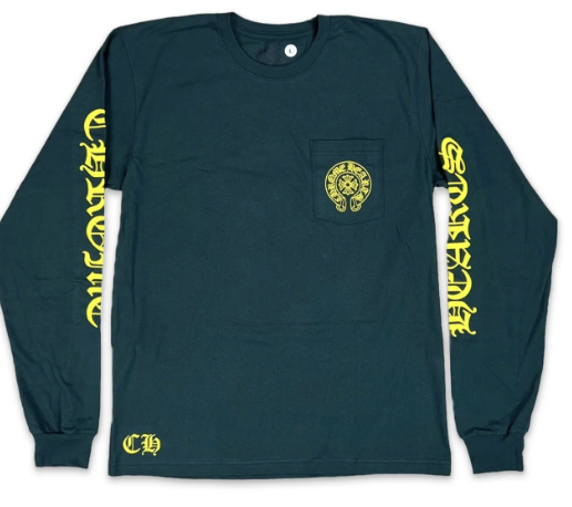 Chrome Hearts Horseshoe Logo Green/Yellow L/S