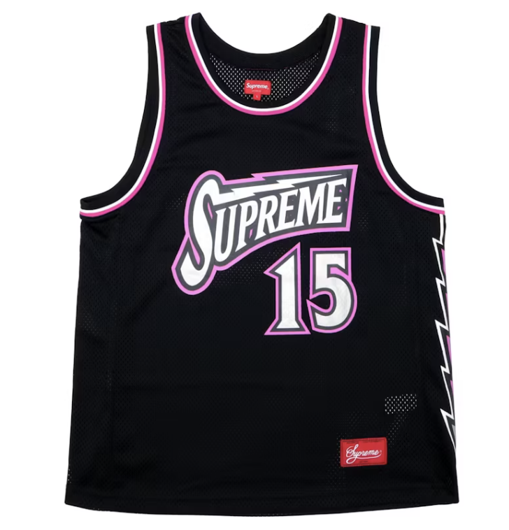 Supreme Bolt Basketball Jersey Black Pre-Owned