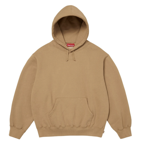 Satin Appliqué Hooded Sweatshirt Brown