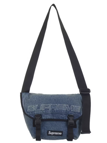 Supreme Denim Messenger Bag Washed Indigo