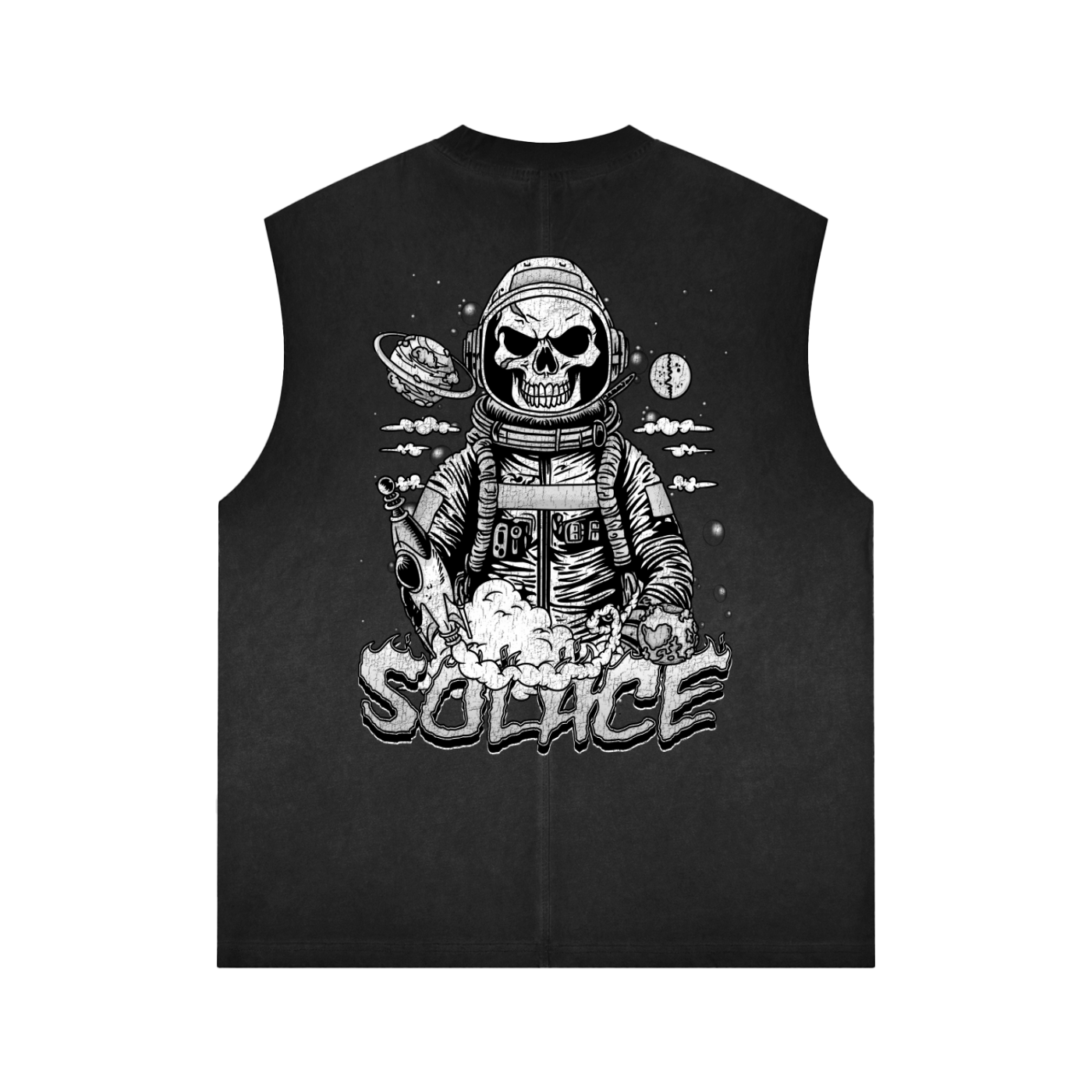 Solace Astronaut Black Sleeveless Tee
