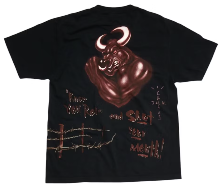 Travis Scott x WWE Know Your Role The Rock Tee Black