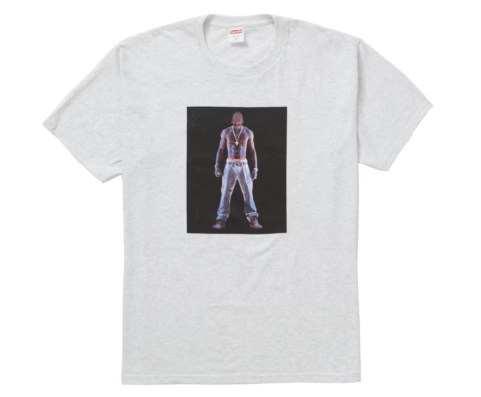 Supreme Tupac Hologram Tee Ash Grey Pre-Owned