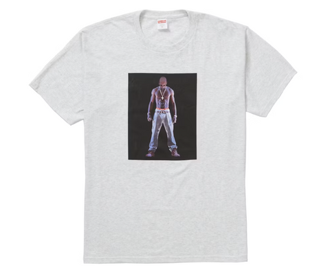 Supreme Tupac Hologram Tee Ash Grey Pre-Owned