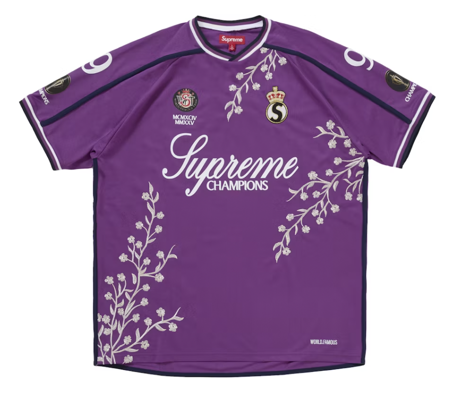 Supreme Floral Soccer Jersey Purple