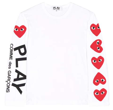 Long Sleeve COMME des GARCONS PLAY Logo Tee Pre-Owned