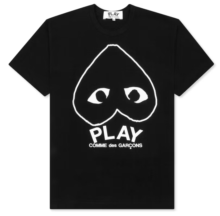 CDG Inverted Outline Heart Tee