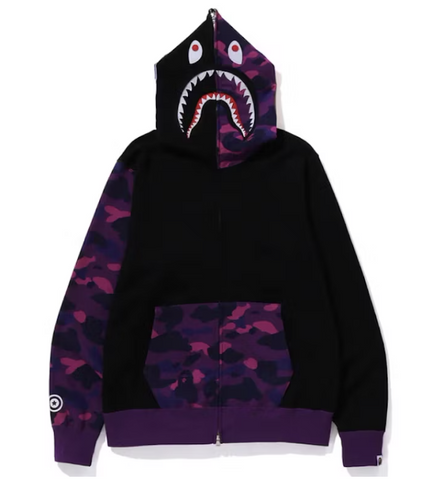 BAPE Color Camo Shark Full Zip Hoodie (FW23) Purple Pre-Owned