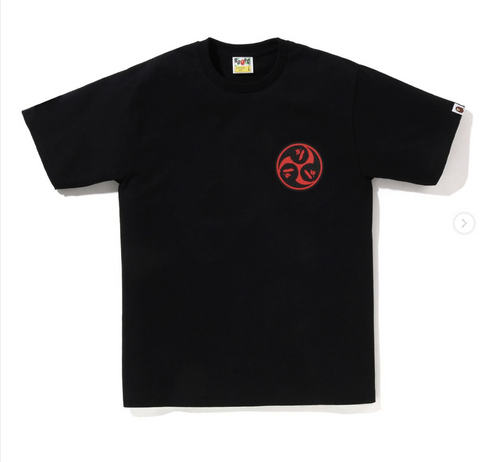 BAPE Japan Culture Mitsudomoe Black Tee