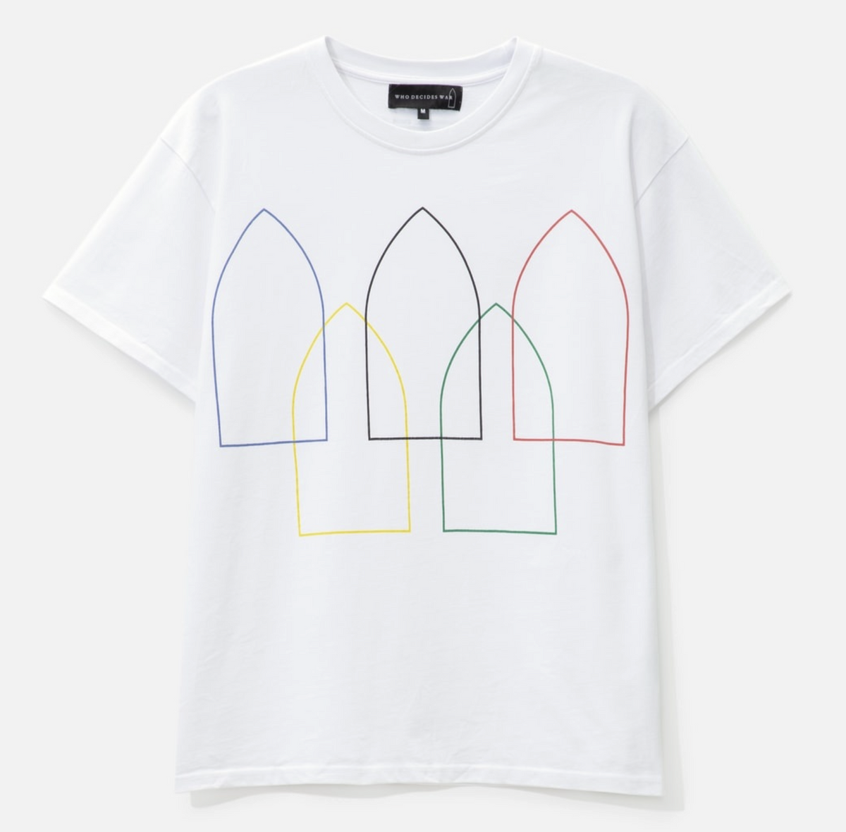 Who Decides War Interwoven Windows White Tee