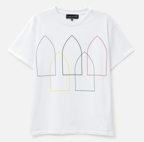 Who Decides War Interwoven Windows White Tee