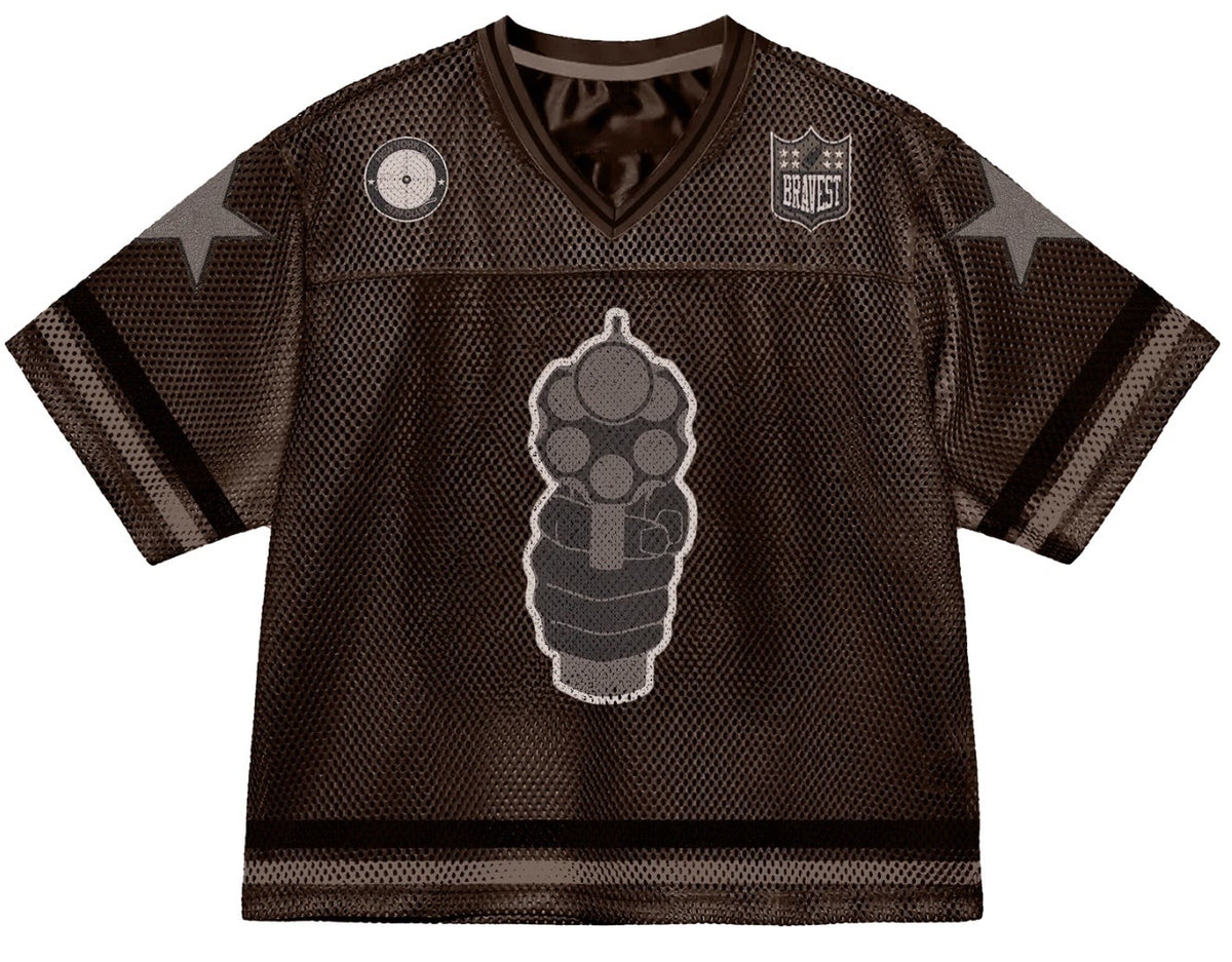 Bravest Studios Brown 911 Football Jersey