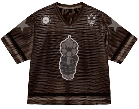 Bravest Studios Brown 911 Football Jersey