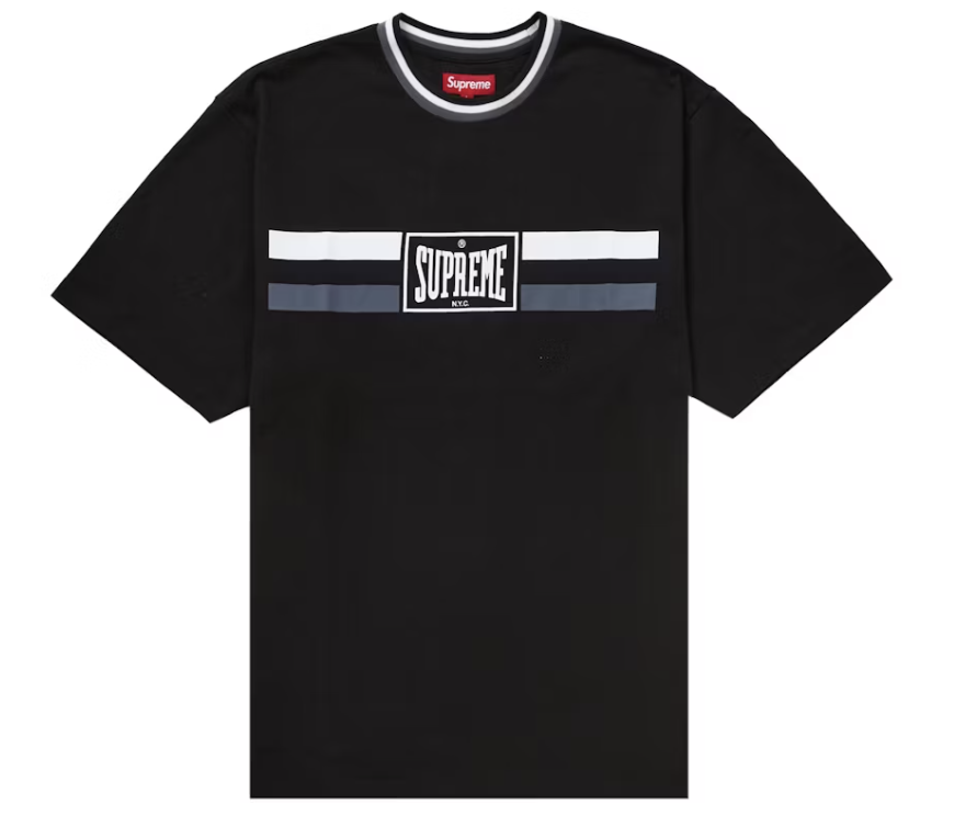 Supreme Warm Up Stripe S/S Top Black