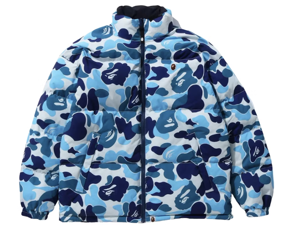 BAPE ABC Camo Reversible Down Jacket Blue