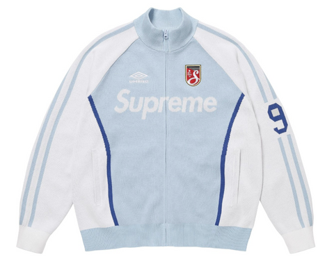Supreme®/Umbro® Zip Up Sweater Blue Knit