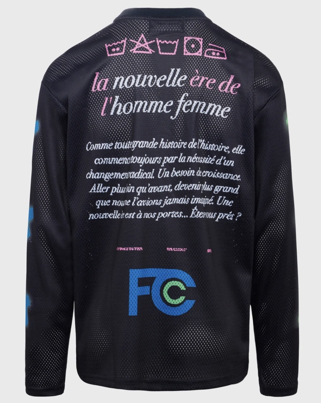 Homme Femme Jazz Club Mesh Long Sleeve Black