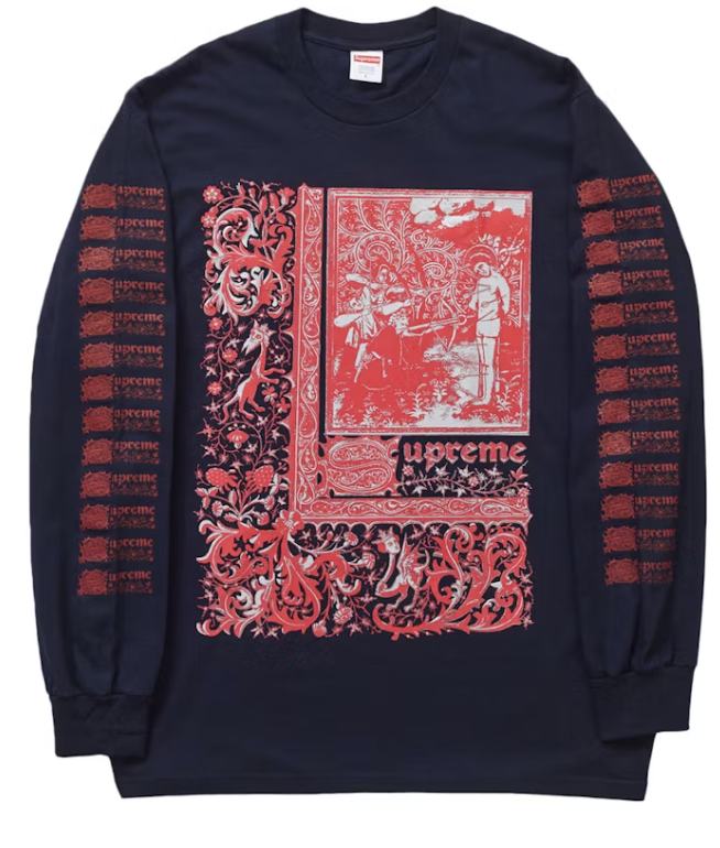 Supreme Saint Sebastian L/S Tee Navy