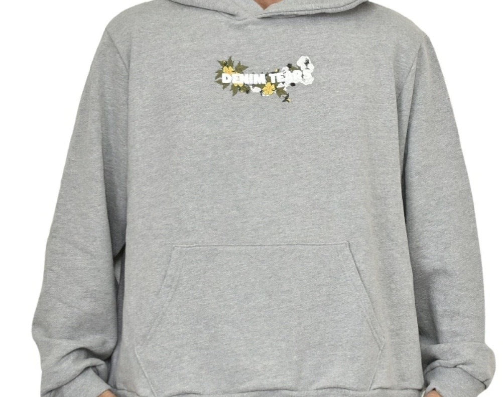 Denim Tears Embroidered Logo Grey Hoodie
