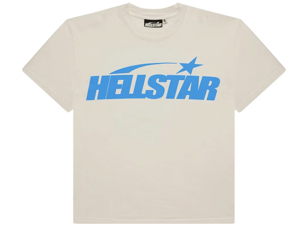 Hellstar Classic Tee (Gel Print) White/Blue