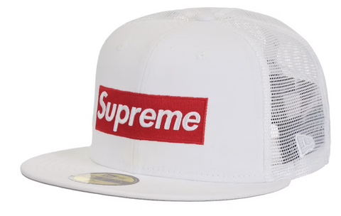 Supreme Box Logo Mesh Back New Era Cap (SS24) White