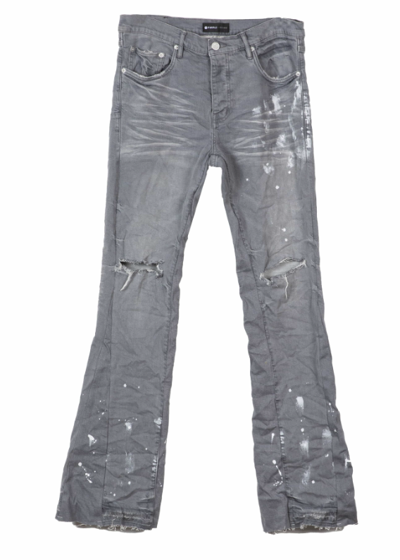 Purple Brand Double Panels Flare Worn