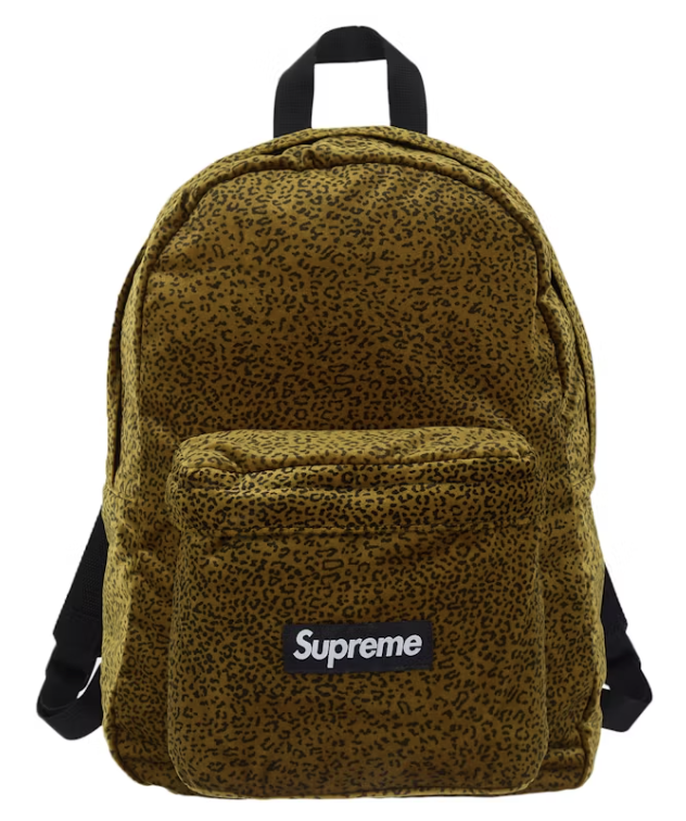 Supreme Velvet Backpack Tan Leopard