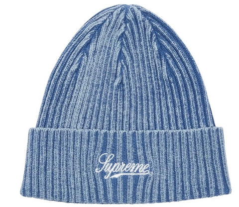 Supreme Bleached Rib Beanie Navy