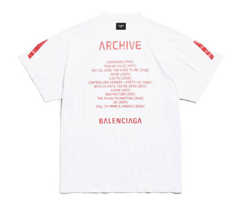 Balenciaga Archive Connected Grey Short Sleeve T-Shirt