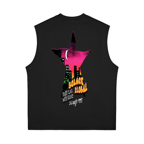 Solace Global Black Sleeveless Tee