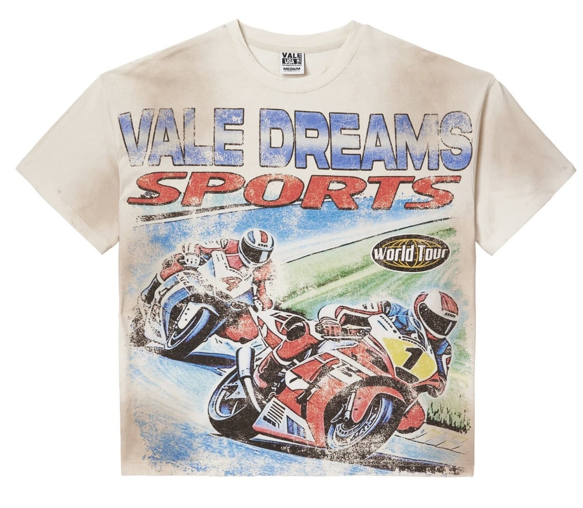 VALE BLACK MOTOCROXXX CREAM TEE