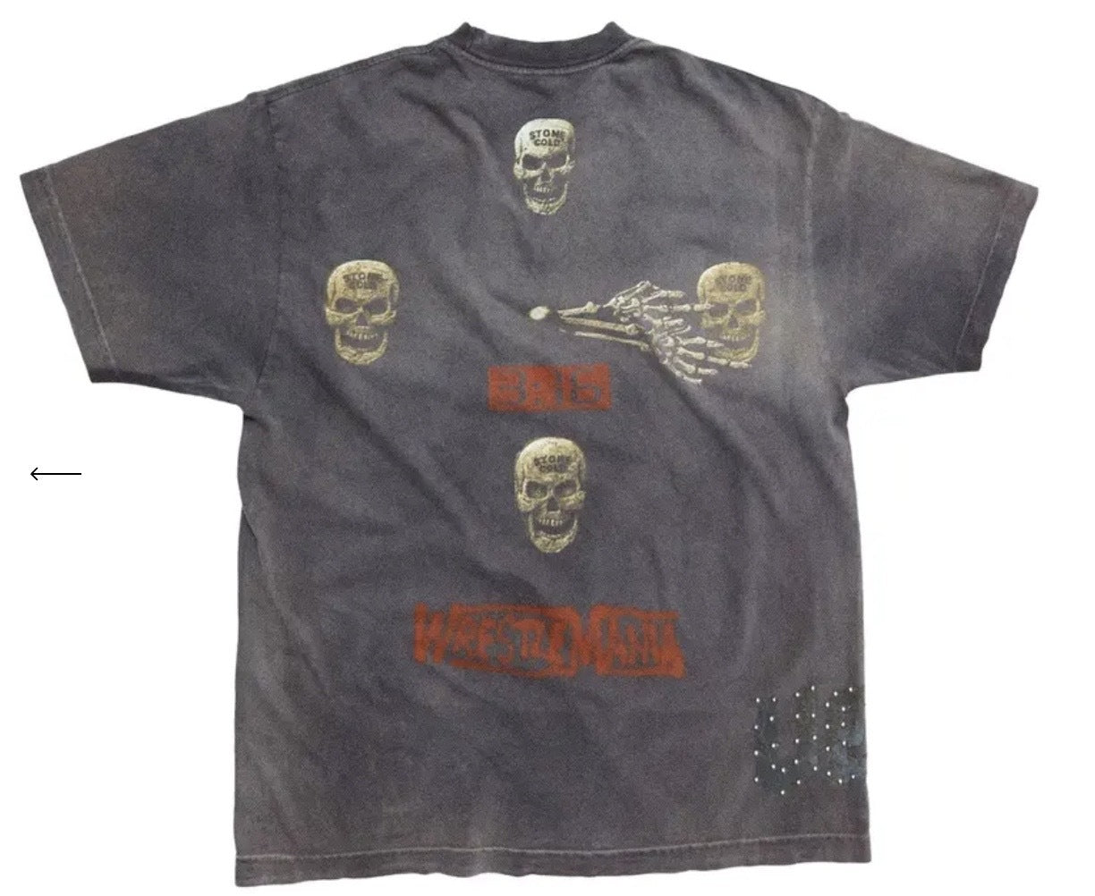 Cactus Jack by Travis Scott x WWE No Bystanders T-Shirt "Stone Cold" Steve Austin 'Black'