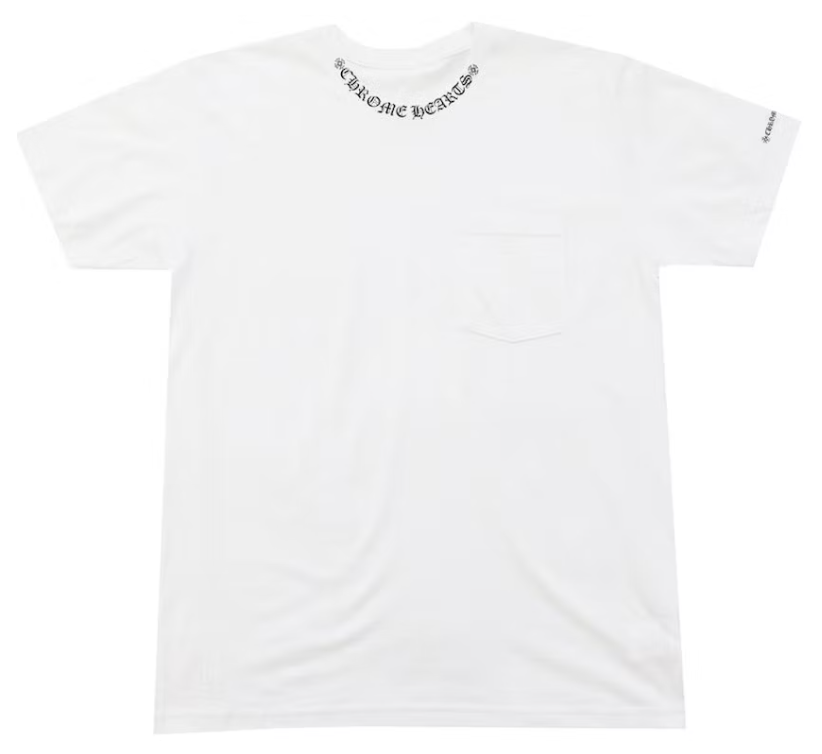Chrome Hearts Neck Letters Logo T-shirt White