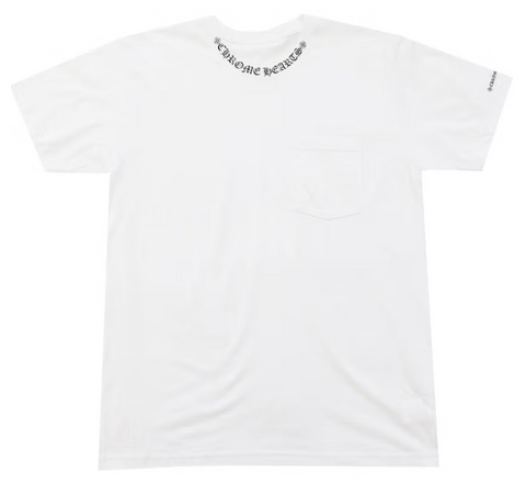 Chrome Hearts Neck Letters Logo T-shirt White