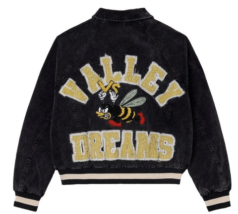 VALE FOREVER ANGRY BEE JACKET BLACK CORDUROY