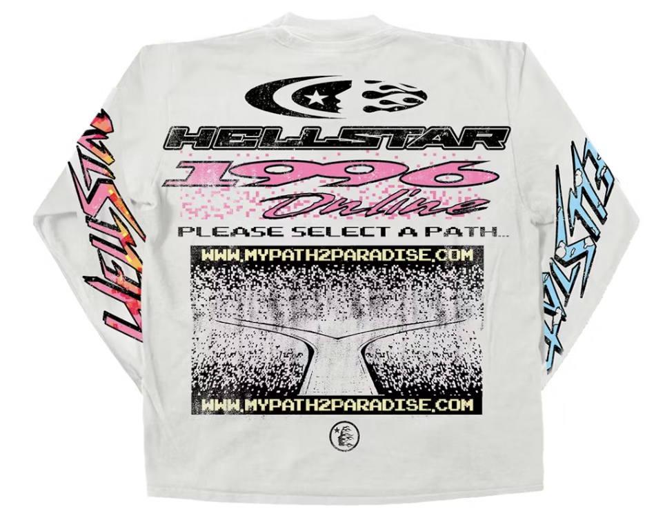 Hellstar Pixel L/S Tee Off White