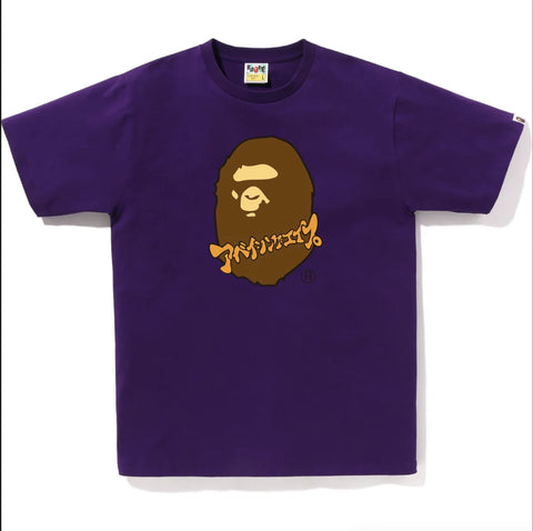 BAPE Katakana Ape Head Purple Tee