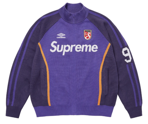 Supreme®/Umbro® Zip Up Sweater Purple Knit