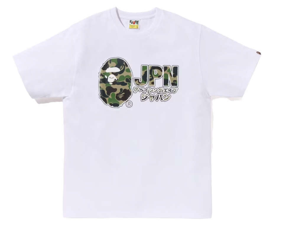 BAPE ABC Camo JPN Katakana White Tee