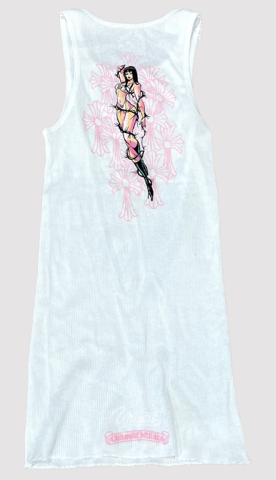 CHROME HEARTS DEADLY DOLL CEMETERY TANK TOP “WHITE”