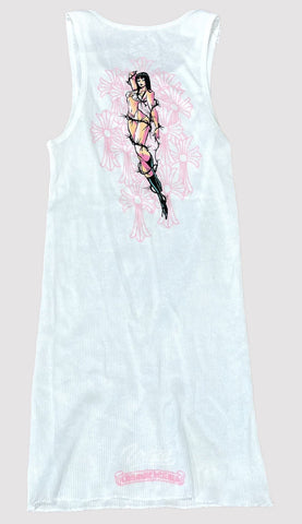CHROME HEARTS DEADLY DOLL CEMETERY TANK TOP “WHITE”