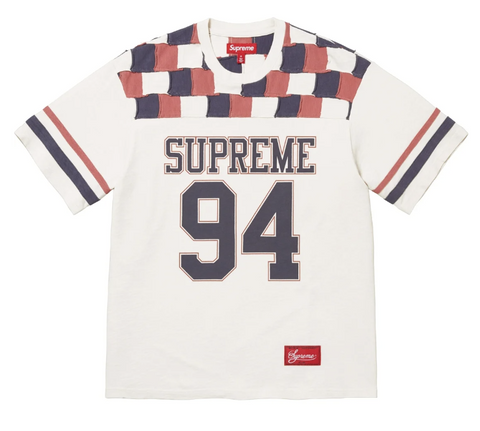 Supreme Patchwork Yoke Football Top White