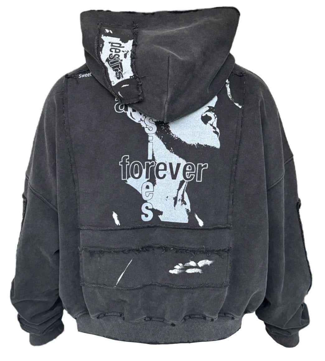 Matiere De Desirs ENCORE HOODIE ‘WASHED BLACK’