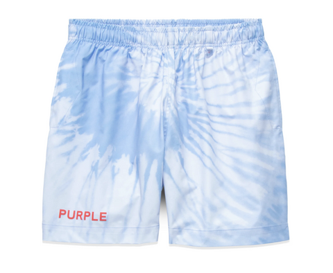 Purple Brand Spiral Tie Dye Placid Blue All-Around Short