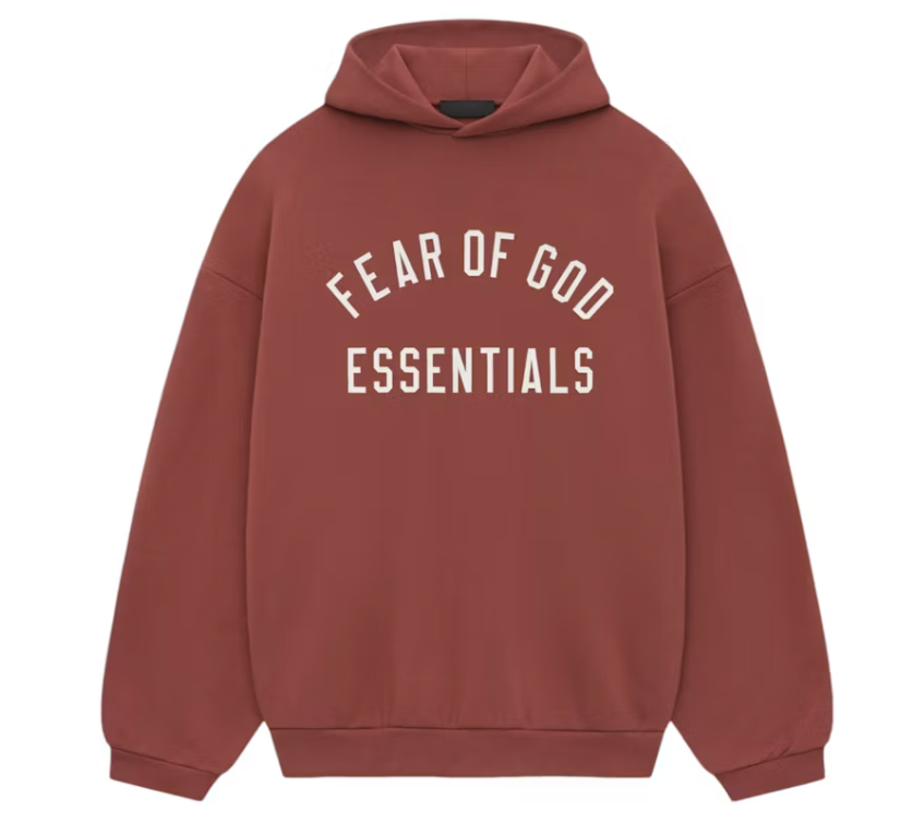 Fear of God Essentials Fleece Hoodie Crimson