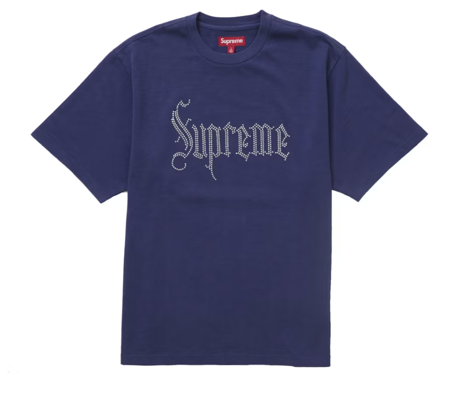 Supreme Rhinestone S/S Top Navy