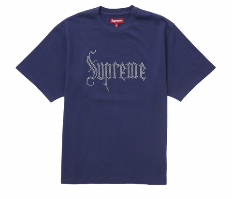 Supreme Rhinestone S/S Top Navy