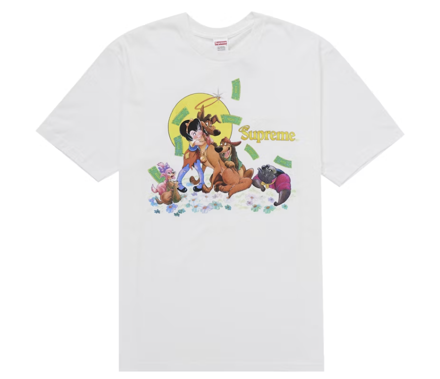 Supreme All Dogs Go To Heaven Tee White